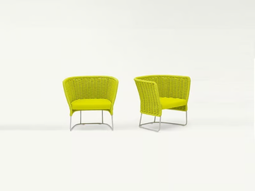 AMI - Sled base polyester garden chair by Paola Lenti - view 2
